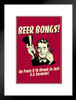 Beer Bongs! From 0 To Drunk In Just 3.5 Seconds! Retro Humor Matted Framed Art Print Wall Decor 20x26 inch