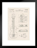 Les Paul Electric Guitar Pickup Sketch Official Patent Diagram Matted Framed Art Print Wall Decor 20x26 inch