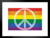 Pride and Peace Flag Art Print Matted Framed Poster 20x26 inch