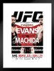 Official UFC 98 Rashad Evans vs Lyoto Machida Sports Matted Framed Poster 20x26 inch