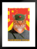 Chairman Meow Leader Of The Feline Revolution Chairman Mao Communist Party Satire Matted Framed Poster 20x26 inch