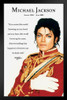 Michael Jackson Loved Quote Music Black Wood Framed Art Poster 14x20