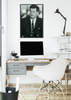 President JFK John F Kennedy Speech Wall Art Poster Room Home Office Library Portrait Vintage Decor Aesthetic Cool Wall Paper Retro Black and White Photograph Cool Wall Art Print Poster 12x18