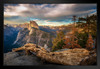 Glacier Point Yosemite Valley Landscape Vista Sunset Photo Matted Framed Wall Art Print 26x20 inch