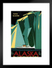 Alaska via Canadian Pacific Retro Travel Matted Framed Wall Art Print 20x26 inch