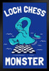 Loch Chess Monster Nessie Funny Black Wood Framed Poster 14x20