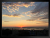 San Francisco Bay Sunrise Over Oakland Landscape Photo Black Wood Framed Art Poster 14x20