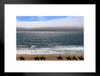 Horseback Rider Beach Half Moon Bay California Landscape Photo Matted Framed Wall Art Print 26x20 inch