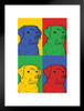 Labrador Retriever Pop Art Dog Posters For Wall Funny Dog Wall Art Dog Wall Decor Dog Posters For Kids Bedroom Animal Wall Poster Cute Animal Posters Matted Framed Art Wall Decor 20x26