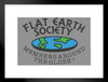 Flat Earth Society Members Around The Globe Funny Matted Framed Art Print Wall Decor 20x26 inch