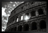 Sun Through The Colosseum Rome Italy Amphitheatre Artistic Fine Art Photograph Black Wood Framed Art Poster 20x14 inchx Inch