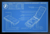 Star Trek Discovery Communicator Blueprint 1 Black Wood Framed Art Poster 14x20