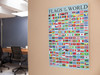 Flags of the World Poster Geography Classroom Decor 2026 International Country Reference Chart Cool Wall Art Print Poster 12x18