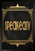 Speakeasy Sign Black Gold Art Deco Retro Black Wood Framed Art Poster 14x20