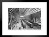 London England Kings Cross Railway Station Vintage Black And White Photo Matted Framed Art Print Wall Decor 26x20 inch