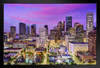 Houston Texas Downtown Buildings Sunset Skyline Photo Black Wood Framed Art Poster 20x14