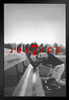 Power 7 Logo Justice Player Kneeling Black Wood Framed Art Poster 14x20