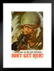 WPA War Propaganda I Need You On The Job Full Time Dont Get Hurt Matted Framed Wall Art Print 20x26