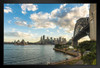 View of Sydney Skyline with Sydney Opera House from Kirribilli Photo Art Print Black Wood Framed Poster 20x14