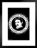 Nikola Tesla Inventing the Future Since 1883 by Brigid Ashwood Black White Matted Framed Art Print Wall Decor 20x26 inch