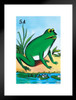 54 La Rana Frog Loteria Card Mexican Bingo Lottery Frog Poster Wood Frog Wall Art Frog Bedroom Decor Frog Artwork For Walls Amphibian Illustration Swamp Matted Framed Art Wall Decor 20x26