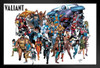 Valiant Comics Universe Superheroes Logo Black Wood Framed Art Poster 14x20