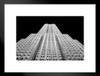 Looking up At The Empire State Building New York City Black And White Photo Matted Framed Art Print Wall Decor 26x20 inch
