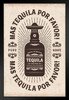 Mas Tequila Por Favor More Tequila Please Puro Agave Vintage Retro Typography Black Wood Framed Poster 14x20