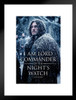 Game of Thrones Jon Snow Lord Commander Nights Watch Matted Framed Wall Art Print 20x26 inch