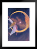 Fairy Star Kiss Moon by Vincent Hie Fantasy Matted Framed Art Print Wall Decor 20x26 inch