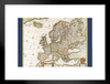 Antique World Map of Europe Latin Text Europa by Nicolaum Visscher Mediterranean Ocean Cool Wall Decor Matted Framed Wall Decor Art Print 20x26