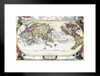 Ancient Latin Navigational World Map Navigationes Europaerum European Trade Shipping Routes Old Cartographic Cool Wall Decor Matted Framed Wall Decor Art Print 20x26