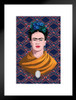 Frida Kahlo Flower Lattice Feminist Cool Wall Decor Matted Framed Wall Decor Art Print 20x26