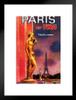Visit France Paris Fly TWA Eiffel Tower Vintage Illustration Travel Cool Wall Decor Matted Framed Wall Decor Art Print 20x26