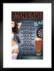 Man Cave My Cave My Rules Funny Hot Girl Bar Cool Wall Decor Matted Framed Wall Decor Art Print 20x26