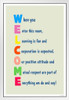 Classroom Sign Welcome Teacher Motivational Inspirational Rules Teacher Supplies School Decor Teaching Toddler Kids Elementary Learning Decorations Light Tan White Wood Framed Art Poster 14x20