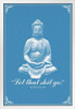 Let That Sht Go Buddha Script Funny Famous Motivational Inspirational Quote White Wood Framed Art Poster 14x20