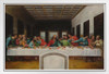 Leonardo Da Vinci Last Supper Jesus Poster 12 Apostles Holy Communion Painting Circa 1495 White Wood Framed Art Poster 14x20