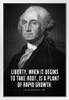 President George Washington Liberty Famous Motivational Inspirational Quote Portrait Teamwork Inspire Quotation Gratitude Positivity Motivate Sign Word Art White Wood Framed Art Poster 14x20