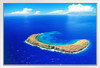 Aerial View Molokini Crater Maui Hawaiian Islands Photo Photograph White Wood Framed Poster 20x14