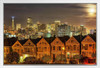 Moonlit Painted Ladies San Francisco California Photo Photograph White Wood Framed Poster 20x14