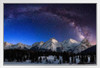 The Milky Way over the San Juan Mountains Photo Photograph White Wood Framed Poster 20x14