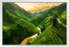 Terraced Rice Field in Mu Cang Chai Vietnam Photo Photograph White Wood Framed Poster 20x14