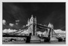 Tower Bridge Thames River in London England UK Black and White Photo Photograph White Wood Framed Poster 20x14