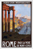 Rome Par La Voie Du Mont Cenis Travel White Wood Framed Poster 14x20