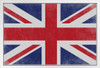 Flags Union Jack British Union Flag Royal Union United Kingdom Distressed Textured White Wood Framed Poster 20x14