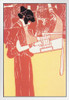 Gustav Klimt Musik 1901 Portrait Art Nouveau Prints and Posters Gustav Klimt Canvas Wall Art Fine Art Wall Decor Women Music Instrument Abstract Painting White Wood Framed Art Poster 14x20