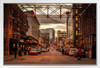 13th Avenue District Downtown Portland Oregon Photo Photograph White Wood Framed Art Poster 20x14