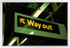 Way Out Sign London Underground White Wood Framed Poster 14x20