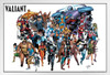 Valiant Comics Universe Superheroes Logo White Wood Framed Poster 14x20